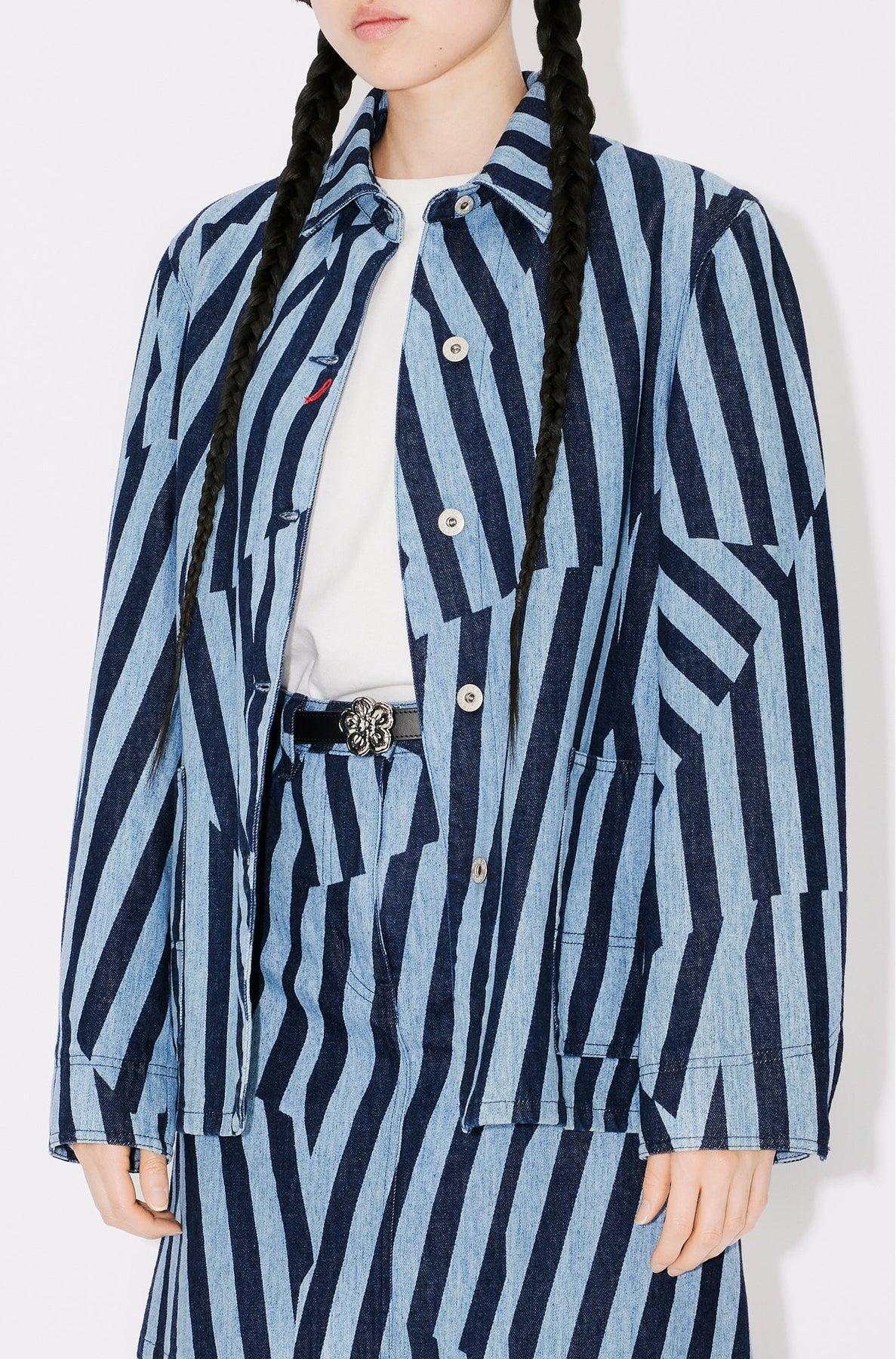 Veste de travail à rayures Dazzle en denim - Rinse Blue