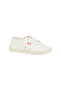 Lace-up espadrille trainers - White