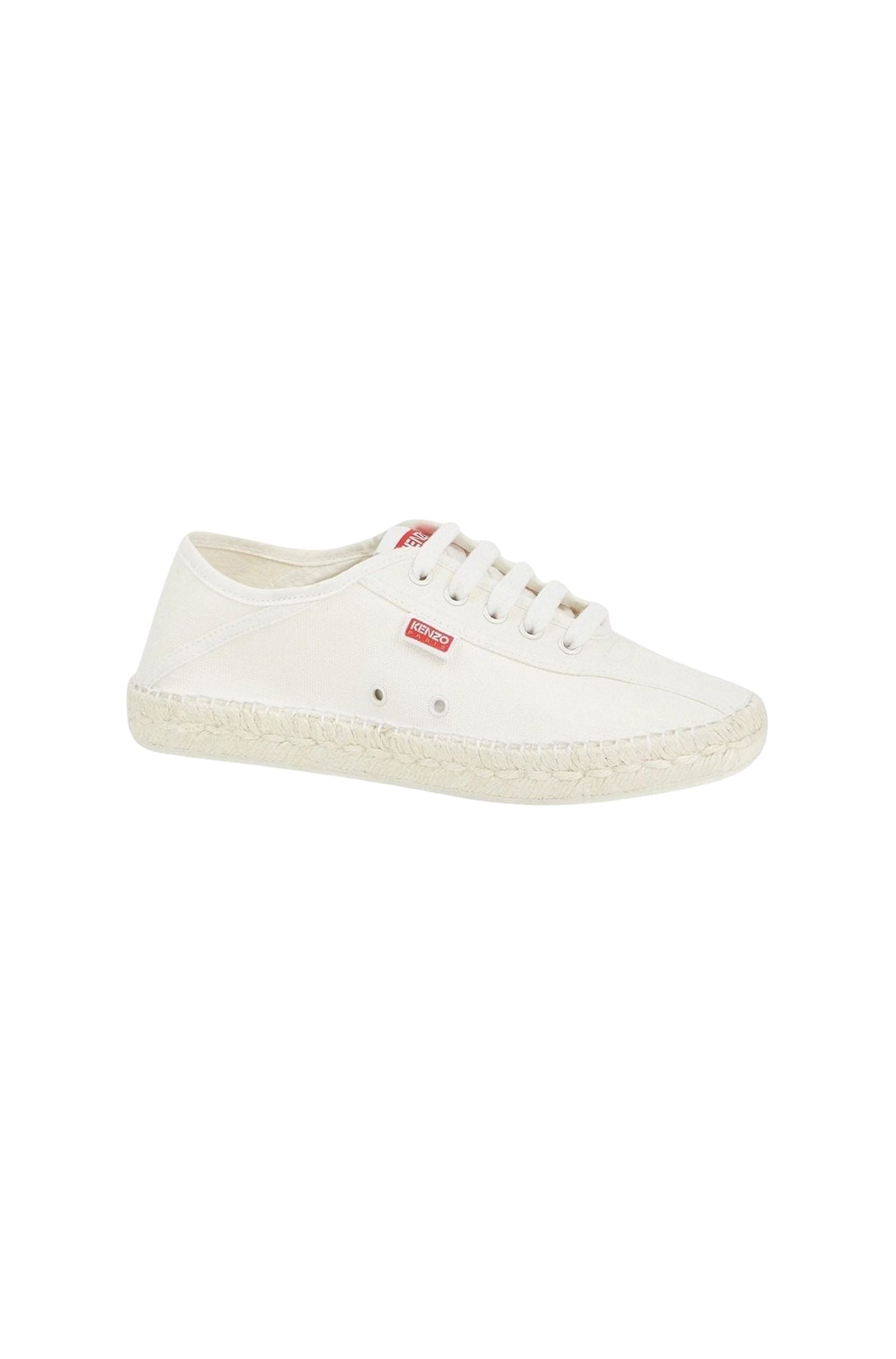 Lace-up espadrille trainers - White