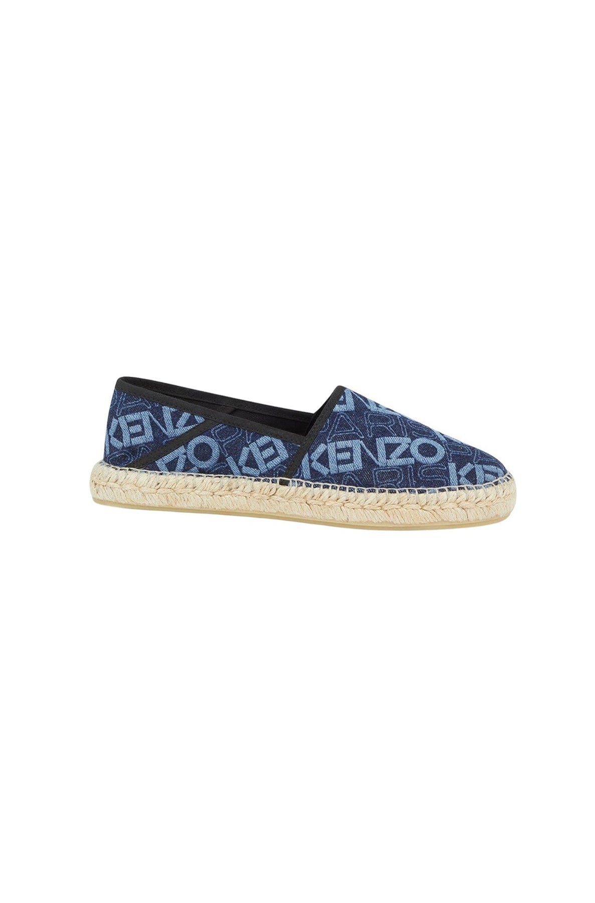 Logo flat espadrilles in denim - Rinse Blue