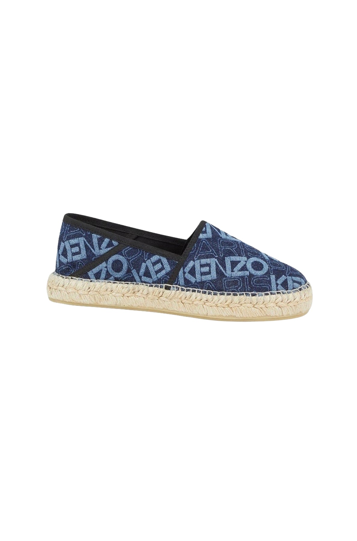 Logo flat espadrilles in denim - Rinse Blue