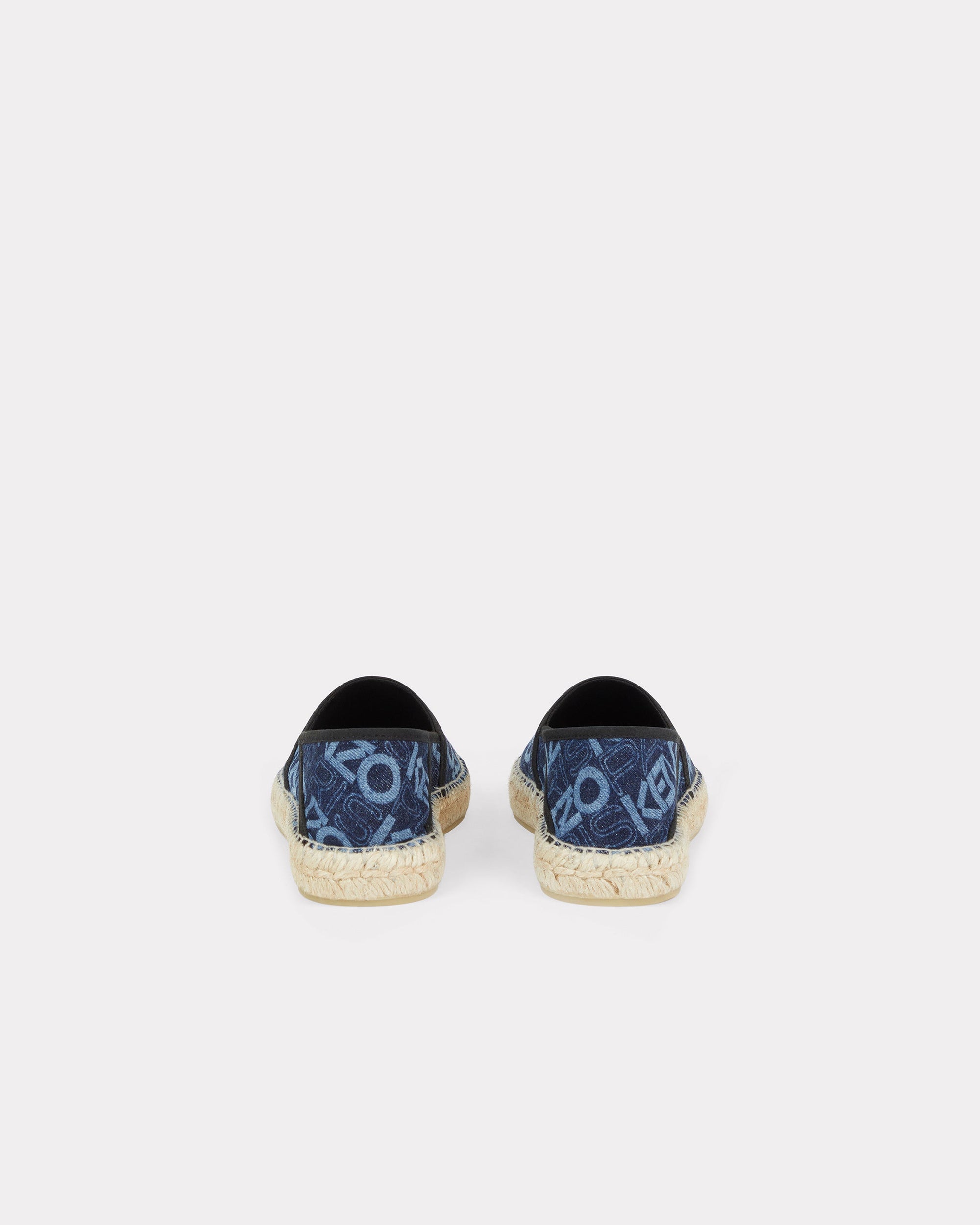 Logo flat espadrilles in denim - Rinse Blue