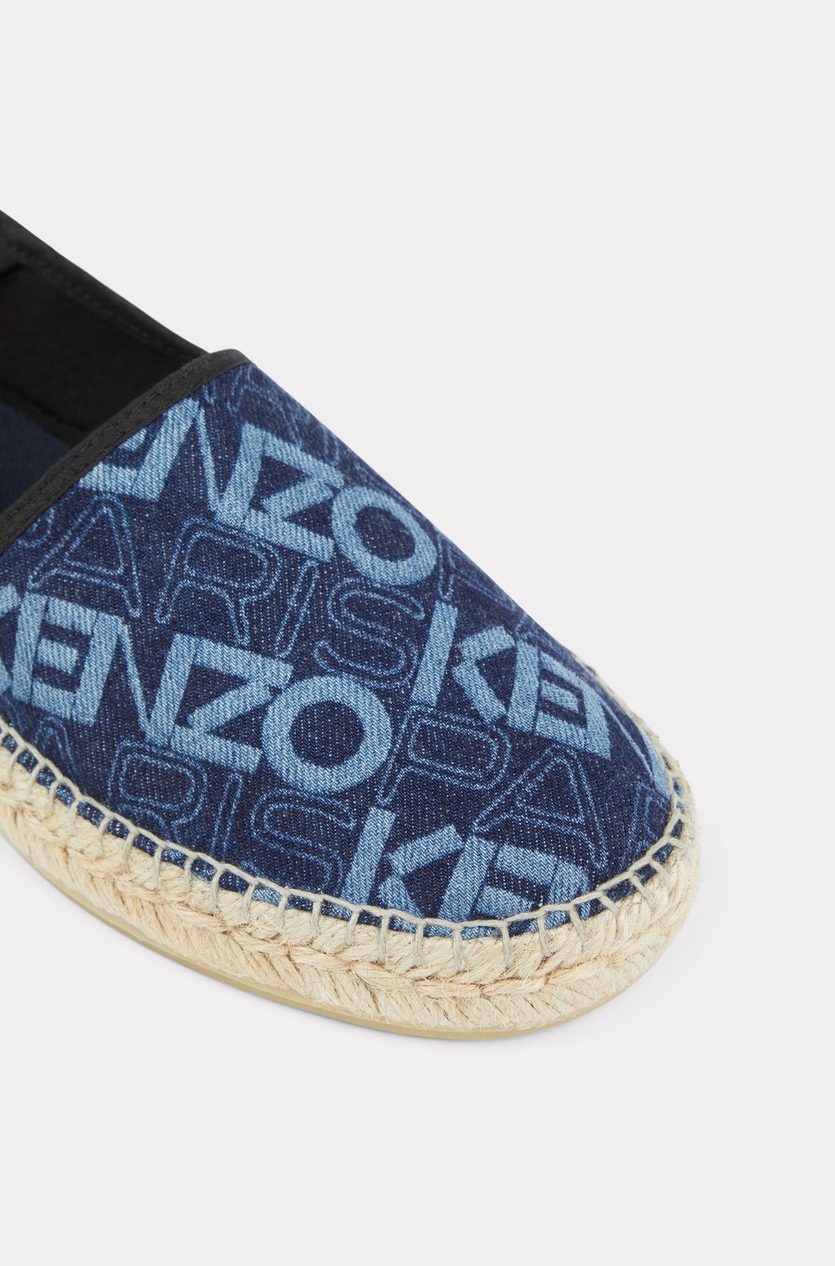 Logo flat espadrilles in denim - Rinse Blue