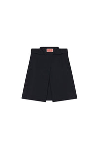 Mini-jupe plissée en laine - Midnight Blue