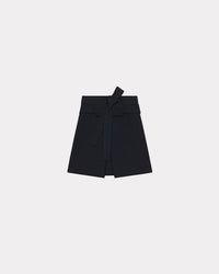 Mini-jupe plissée en laine - Midnight Blue