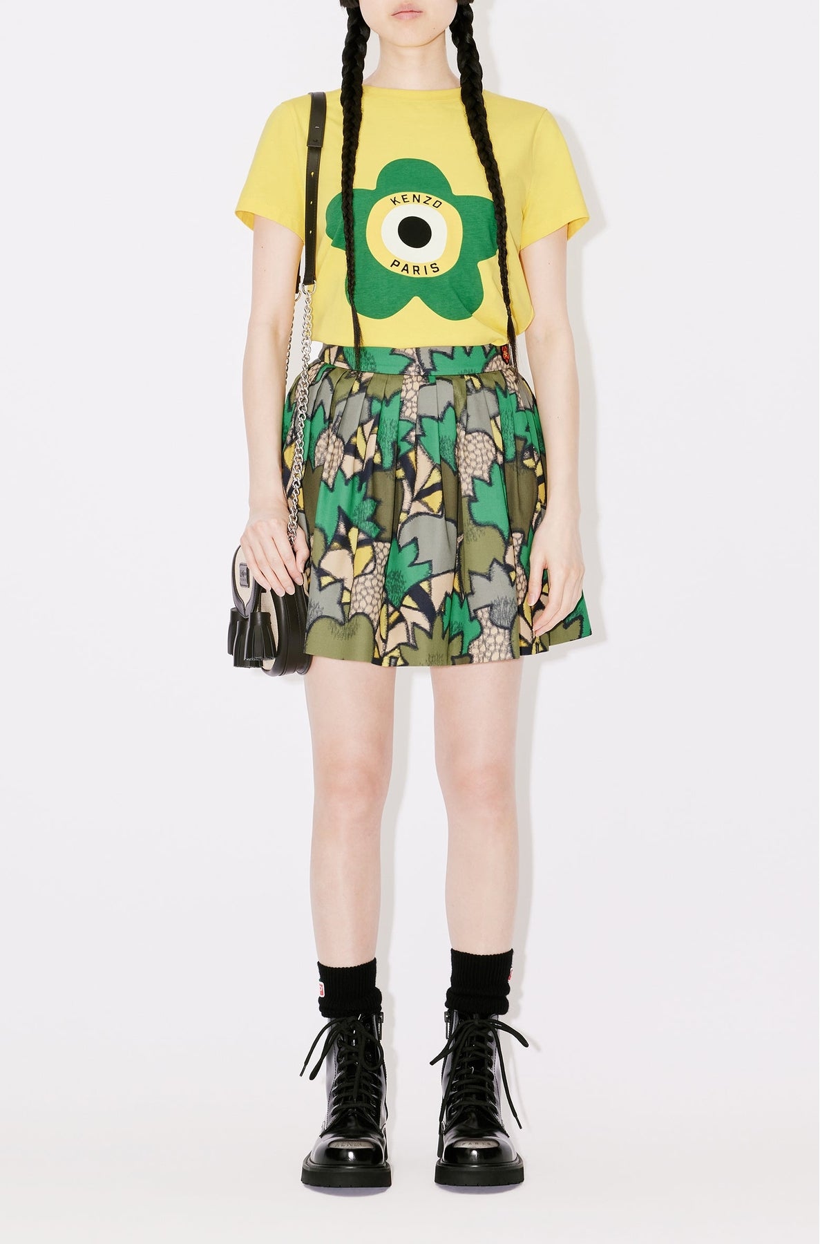 Kimono Kenzo Camo' mini skirt - Dark Khaki