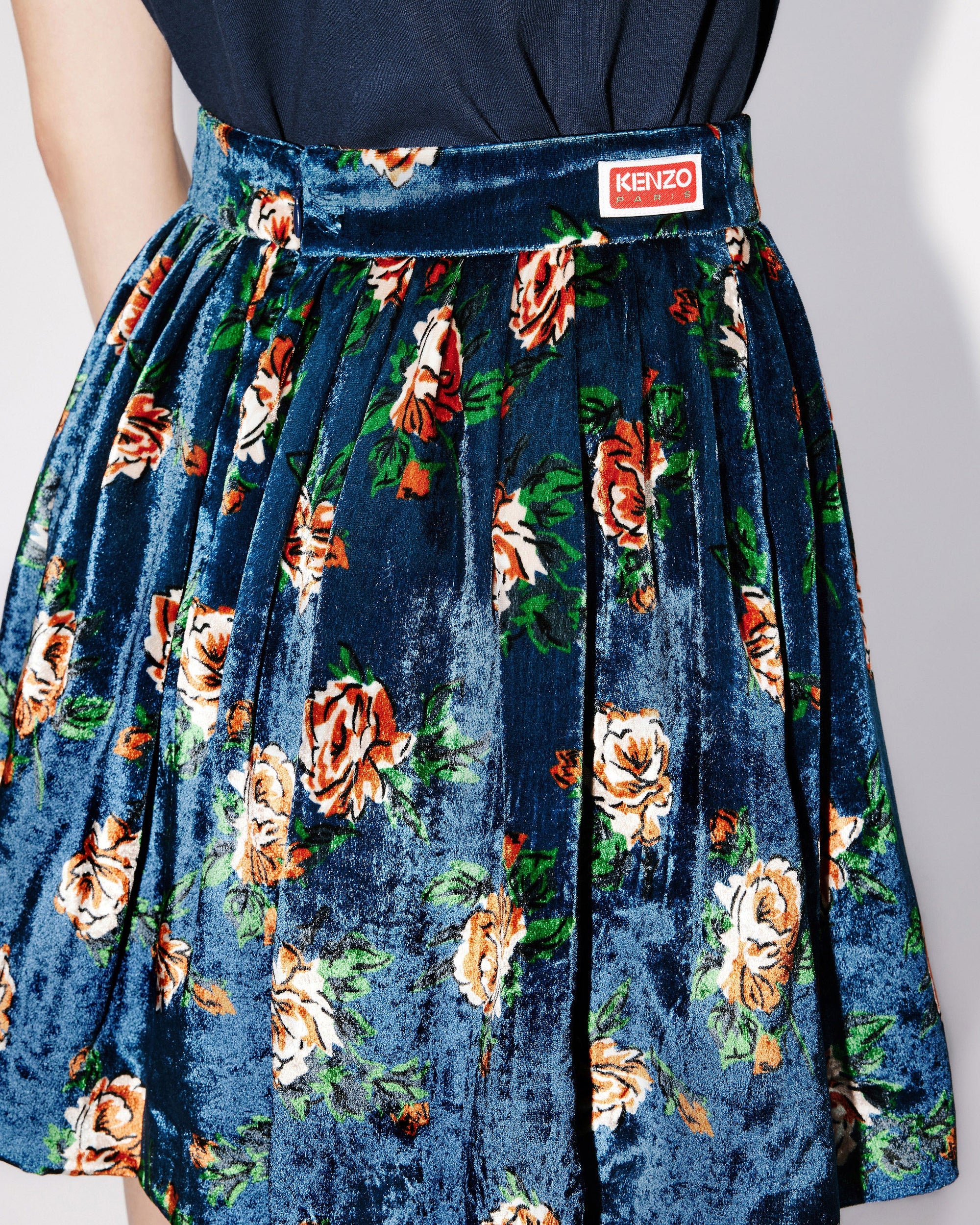 Mini-jupe Roses - Duck Blue