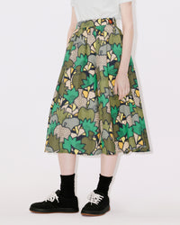 Jupe midi "Kimono Kenzo Camo" - Dark Khaki
