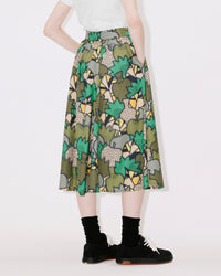 Jupe midi "Kimono Kenzo Camo" - Dark Khaki