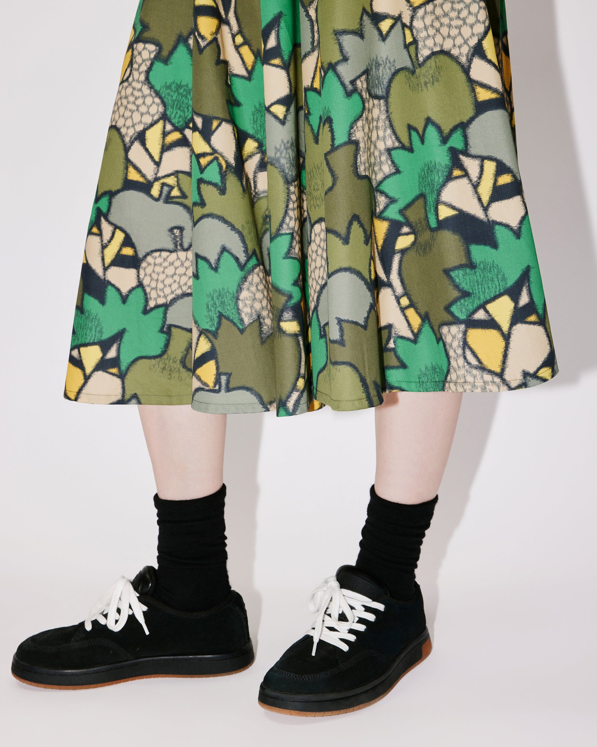 Jupe midi "Kimono Kenzo Camo" - Dark Khaki