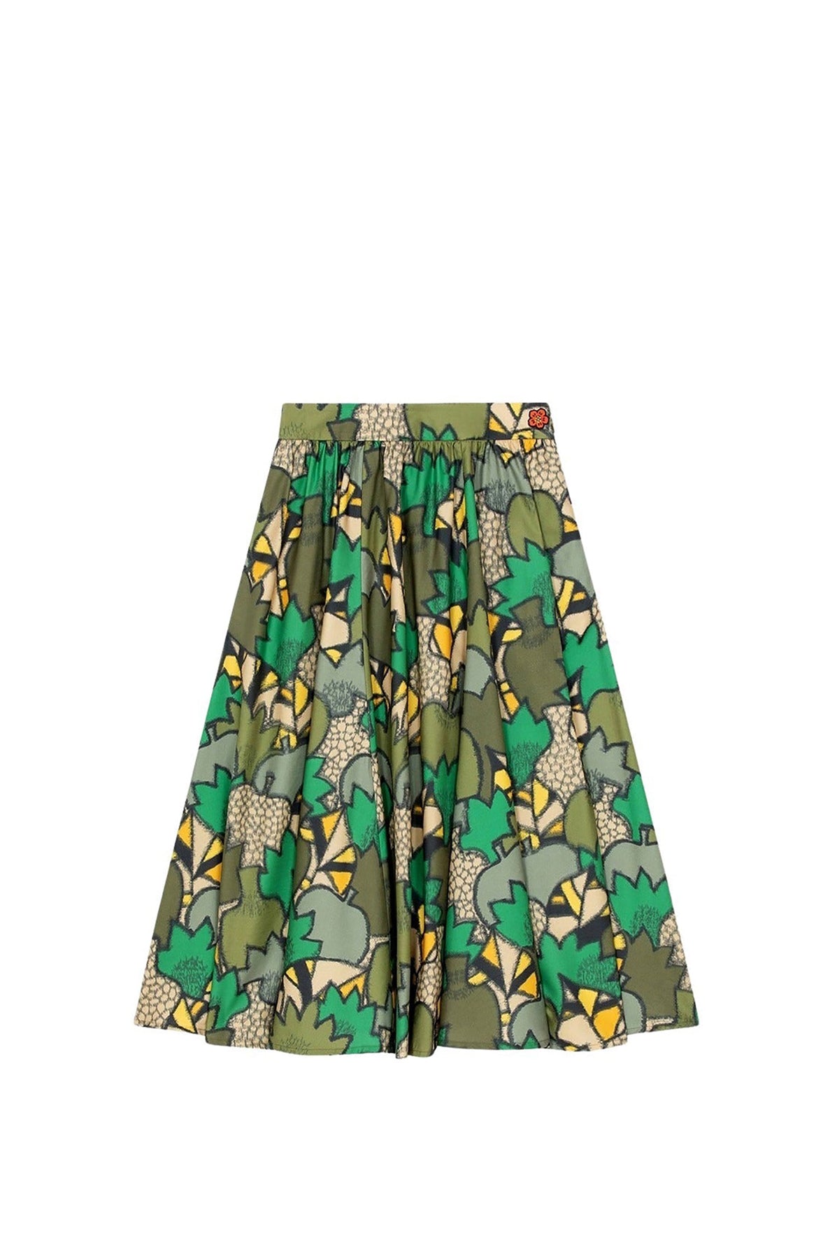 Jupe midi "Kimono Kenzo Camo" - Dark Khaki