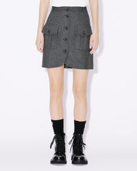 Mini-jupe en laine - Stone Grey