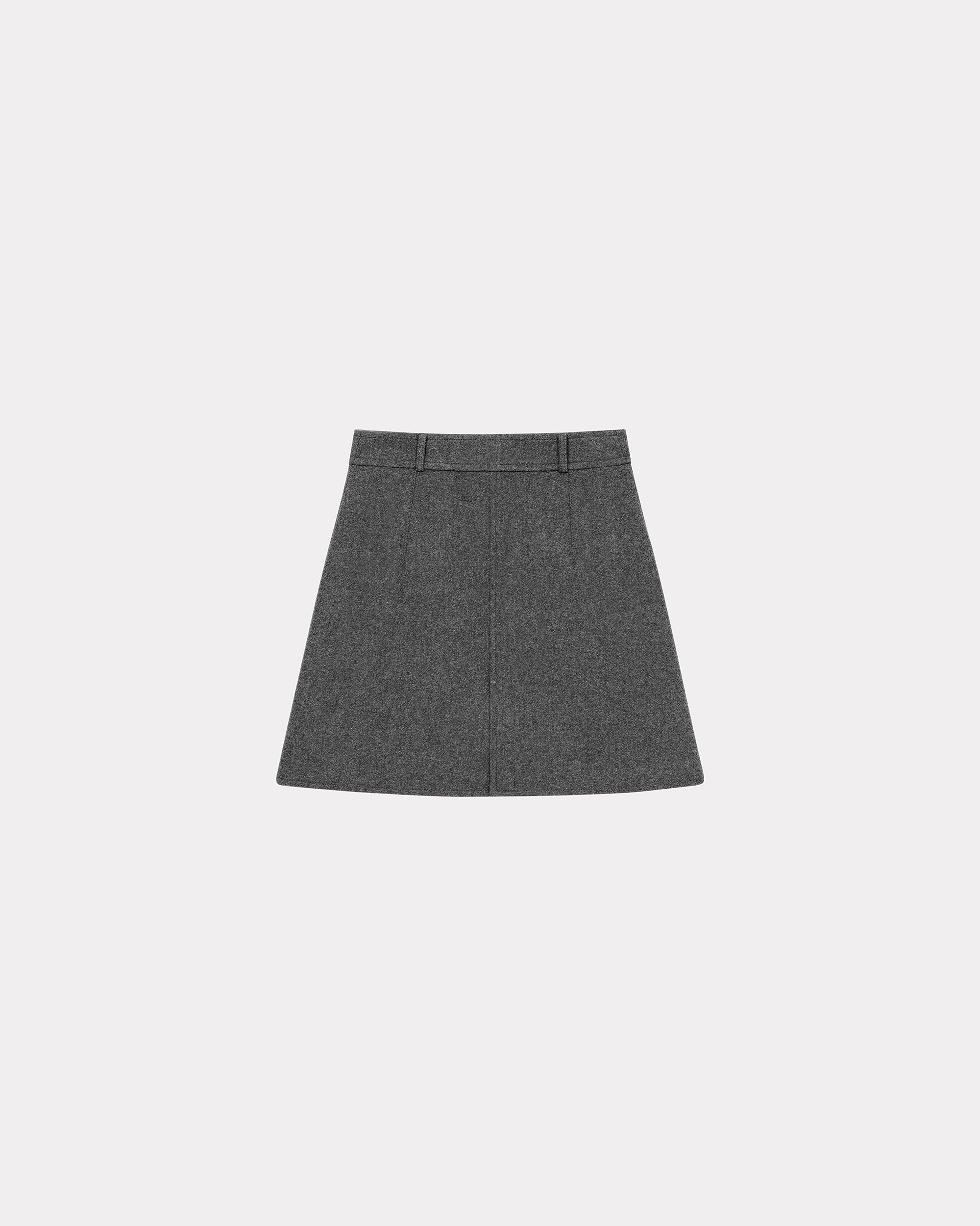 Mini-jupe en laine - Stone Grey