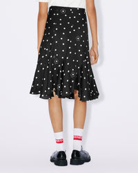 Jupe midi évasée "Kenzo Flower Spot" - Black