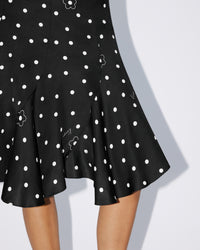 Jupe midi évasée "Kenzo Flower Spot" - Black