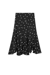 Jupe midi évasée "Kenzo Flower Spot" - Black