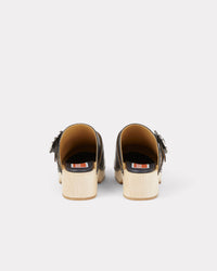 Mules sabots Kenzo Clog en cuir végétal - Black