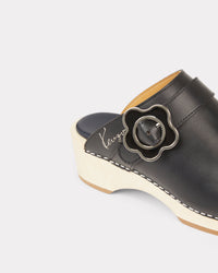 Mules sabots Kenzo Clog en cuir végétal - Black