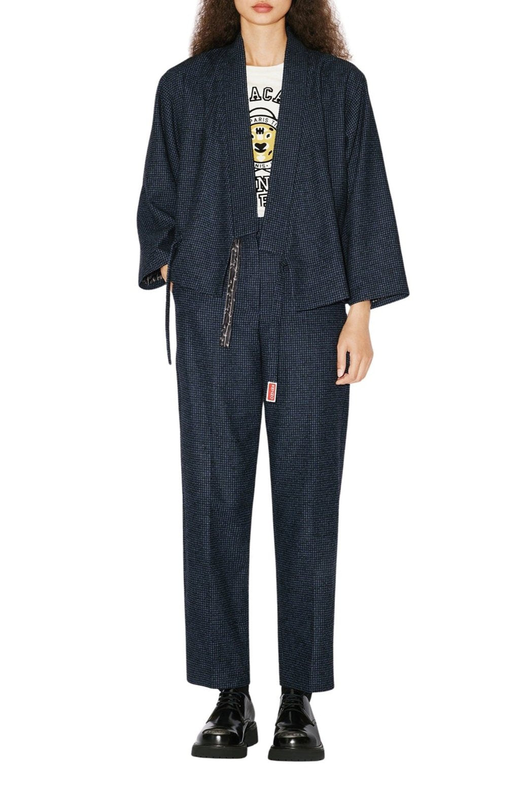 Pantalon tailleur à carreaux - Midnight Blue