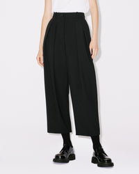 Pantalon plissé en laine - Black