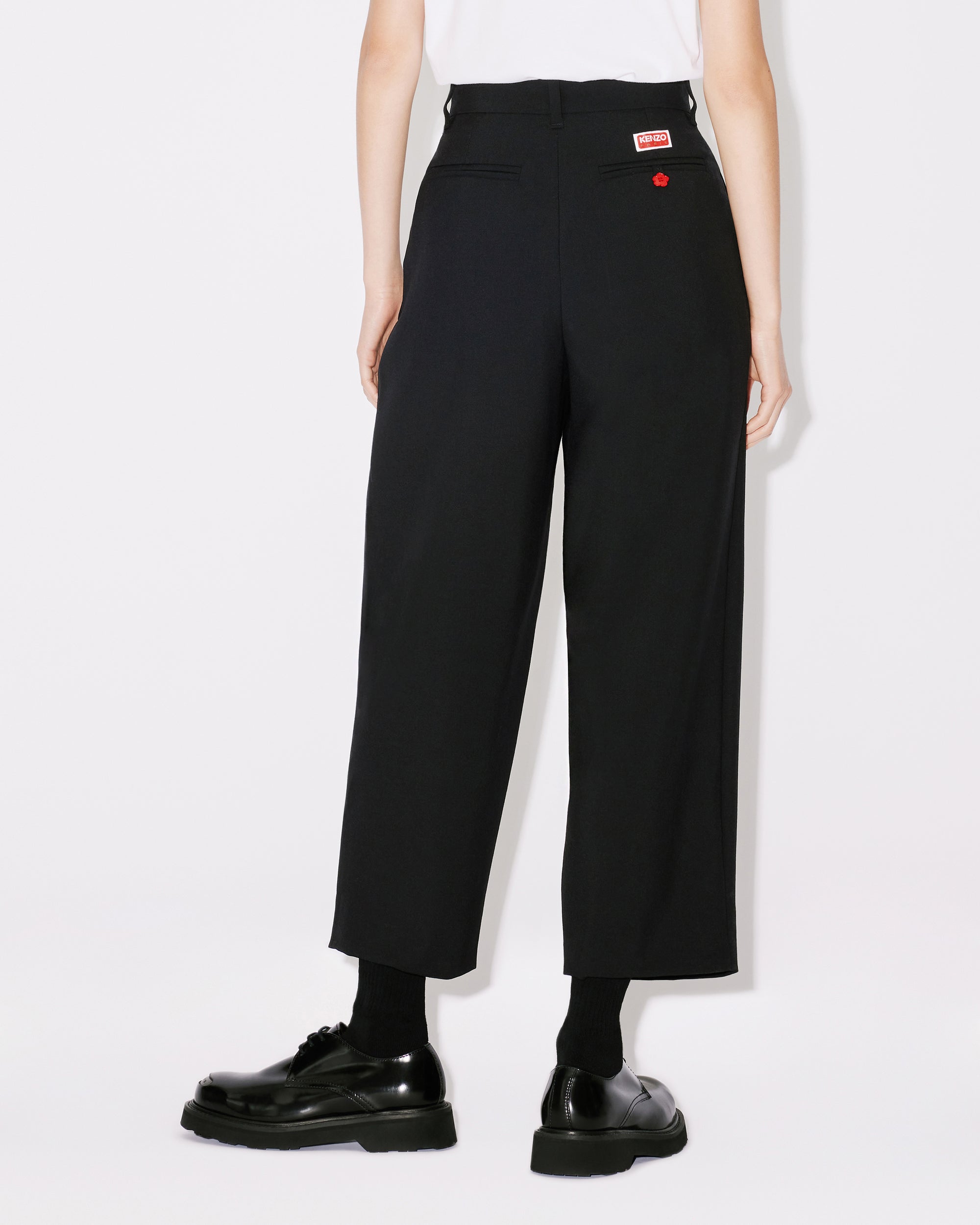 Pantalon plissé en laine - Black
