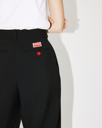 Pantalon plissé en laine - Black