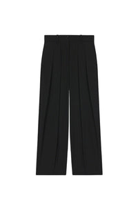 Pantalon plissé en laine - Black
