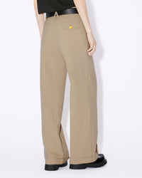 Pantalon de tailleur en laine vierge - Dark Beige