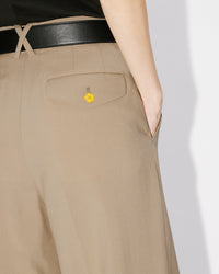 Pantalon de tailleur en laine vierge - Dark Beige