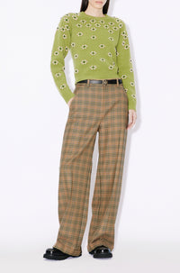 Pantalon tailoring en laine mélangé - Dark Camel