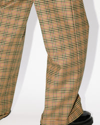 Pantalon tailoring en laine mélangé - Dark Camel