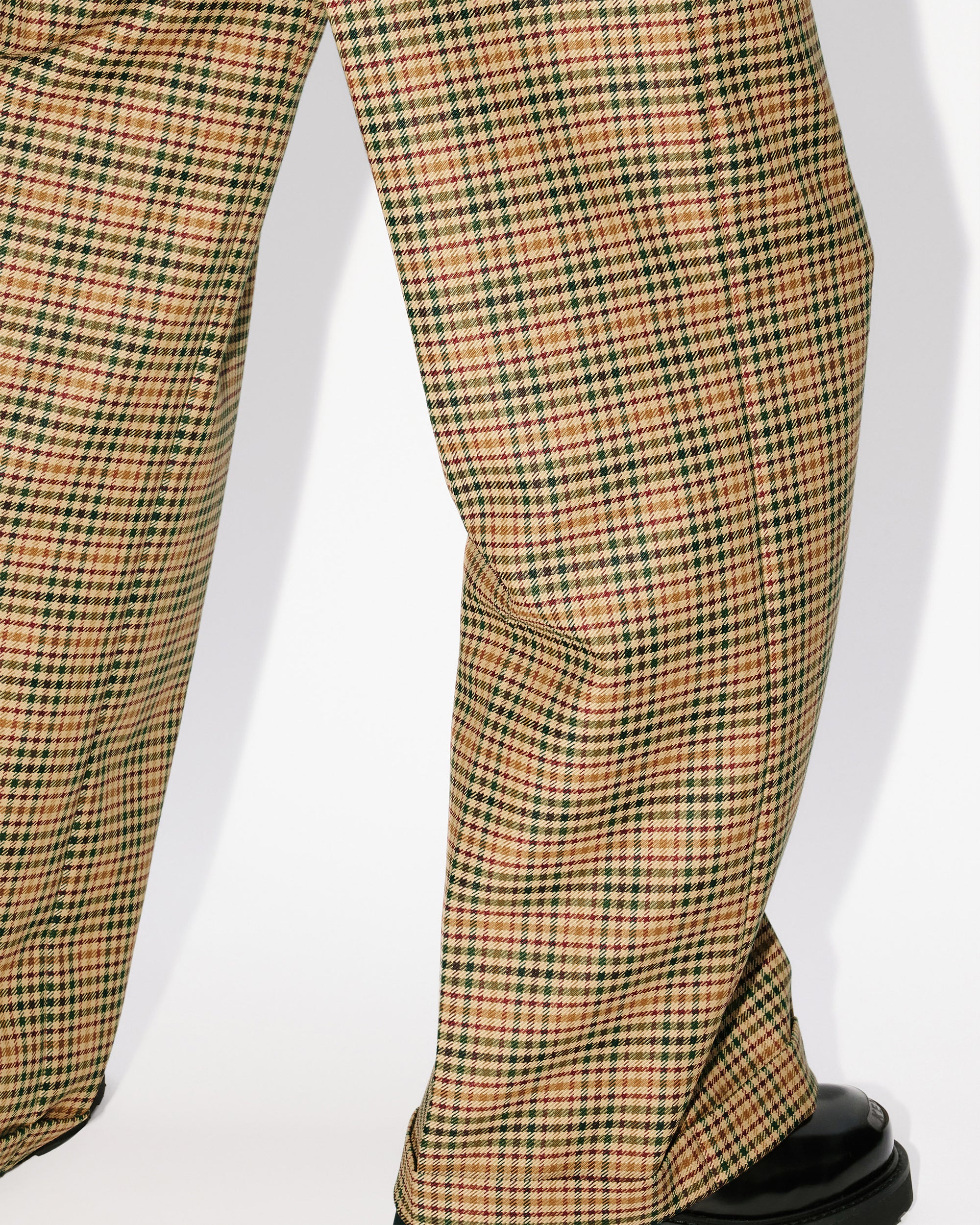 Pantalon tailoring en laine mélangé - Dark Camel