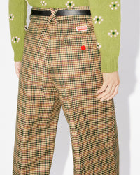 Pantalon tailoring en laine mélangé - Dark Camel