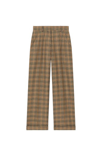 Pantalon tailoring en laine mélangé - Dark Camel