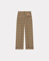 Pantalon tailoring en laine mélangé - Dark Camel