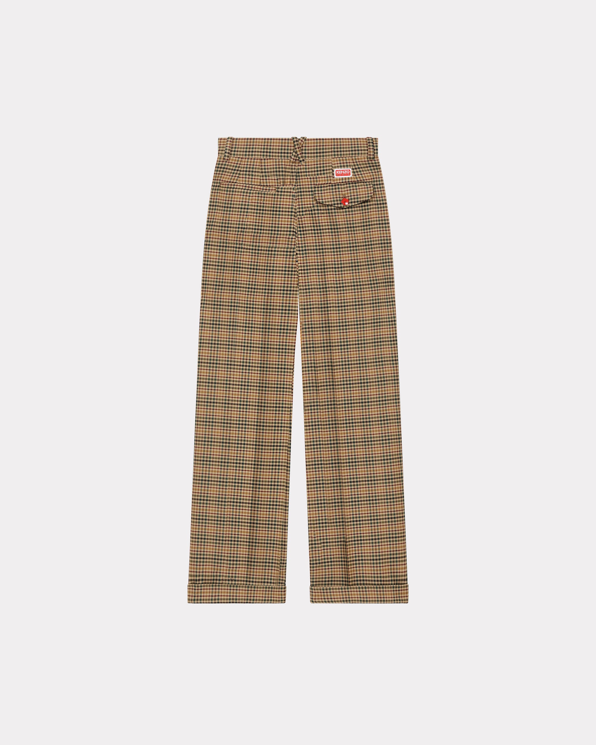 Pantalon tailoring en laine mélangé - Dark Camel