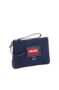 Gusset clutch bag - Midnight Blue