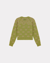 Fair Isle Wool Popcorn Sweater - Green