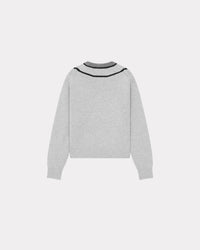 Pull trompe-l'œil "Kenzo with Love" en laine - Pale Grey
