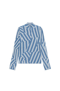 Pull "Kenzo Dazzle Stripe" en laine - Cyan