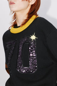 Pull brodé "Kenzo Party" en laine - Black