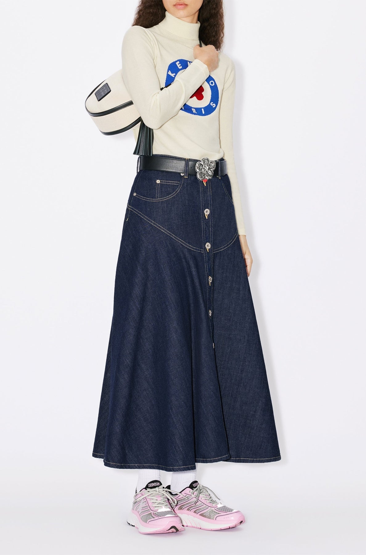 Pull "Kenzo Target" en laine - Off White