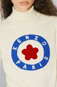 Pull "Kenzo Target" en laine - Off White