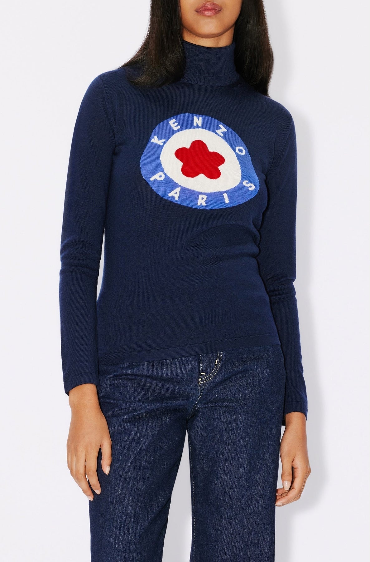 Pull "Kenzo Target" en laine - Midnight Blue