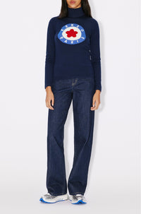 Pull "Kenzo Target" en laine - Midnight Blue