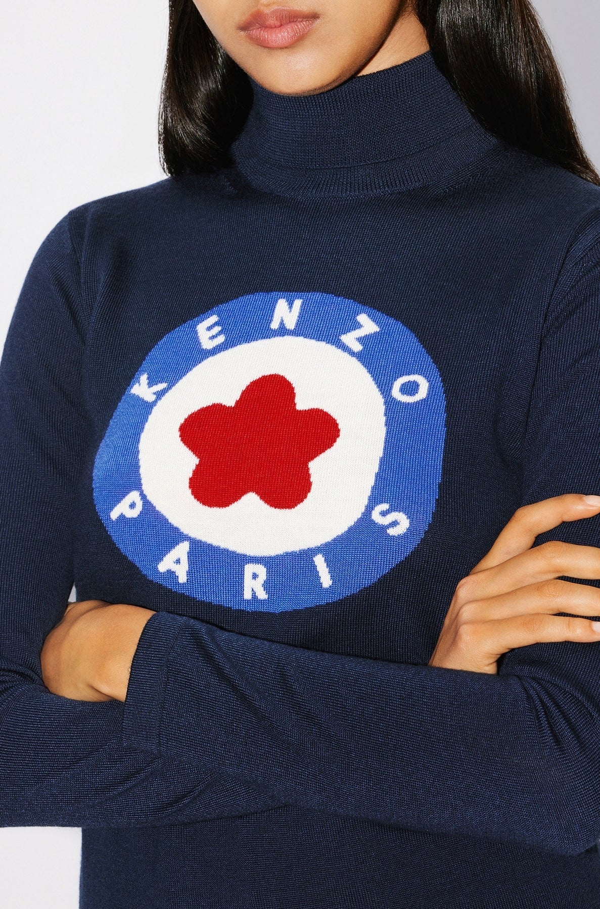 Pull "Kenzo Target" en laine - Midnight Blue