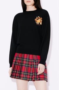 Pull brodé "Kenzo Kingyo Crest" en laine - Black