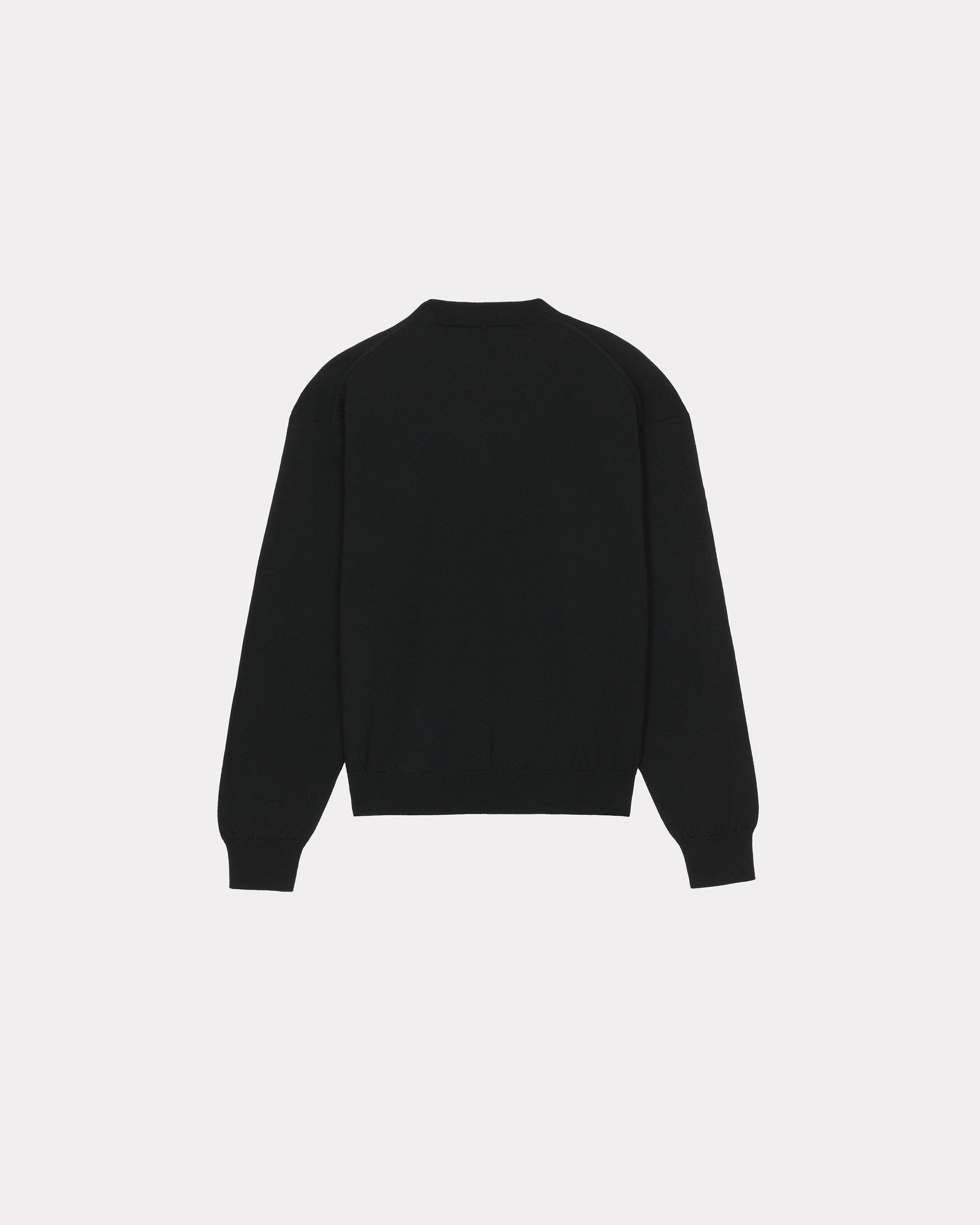 Pull brodé "Kenzo Kingyo Crest" en laine - Black