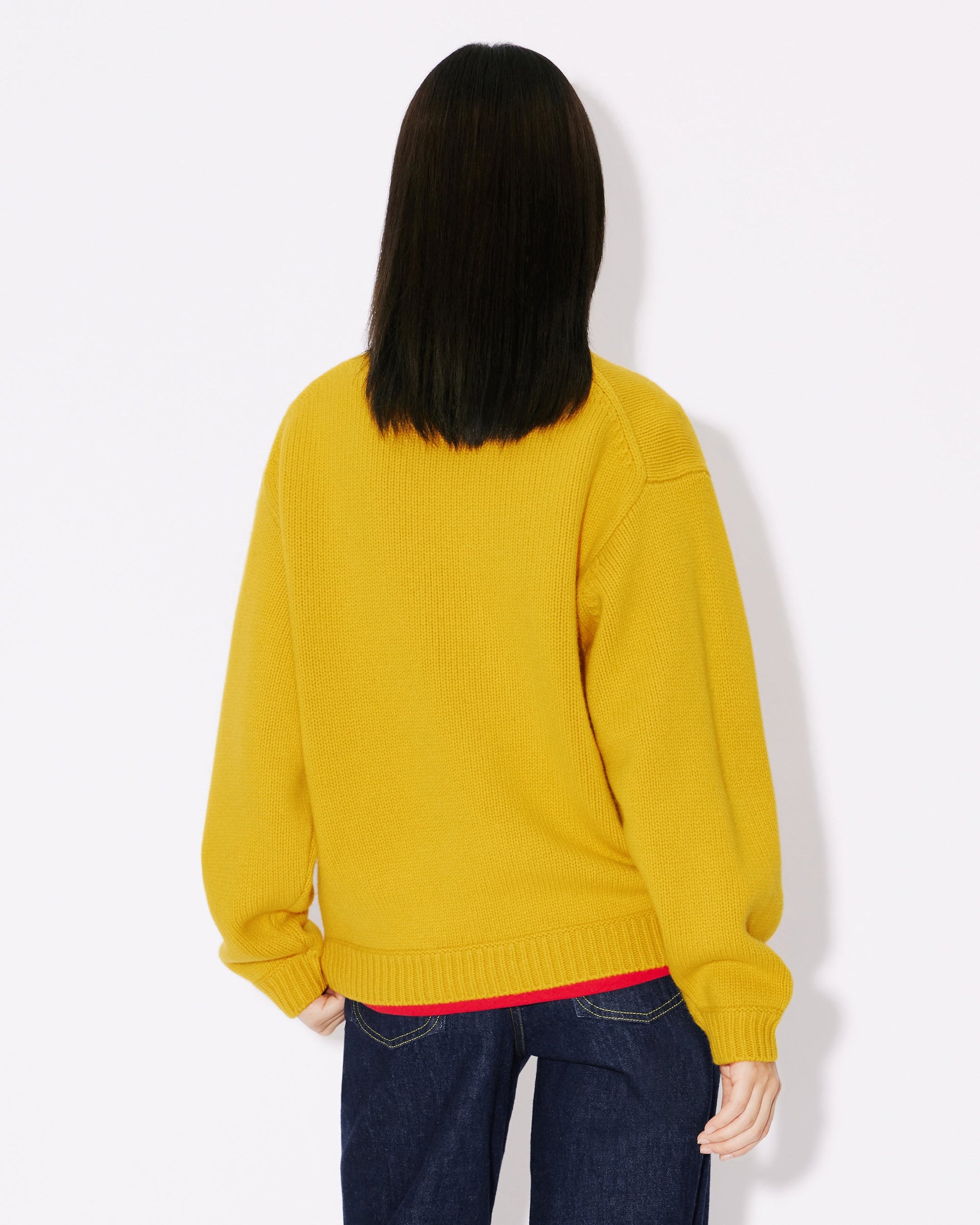Pull brodé "Kenzo Kingyo Placé" en laine - Honey