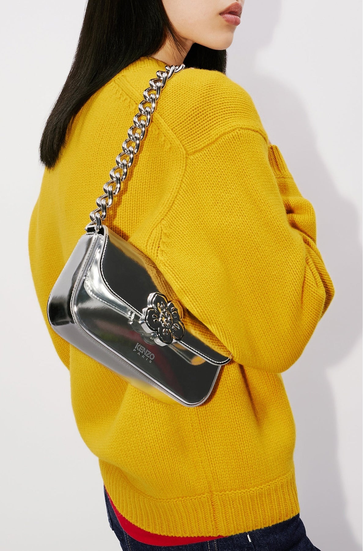 Pull brodé "Kenzo Kingyo Placé" en laine - Honey